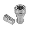 Push-to-connect coupling with poppet valve stainless steel series IB-VA
